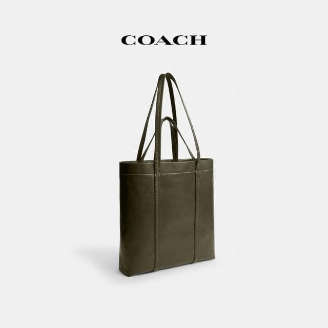 【COACH】蔻馳官方直營 HALL 33號托特手袋-軍綠色(CO840)