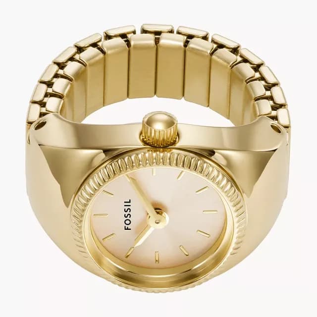 【FOSSIL】Watch Ring 手錶戒指 戒指錶-金 禮物 送禮 推薦(ES5246)