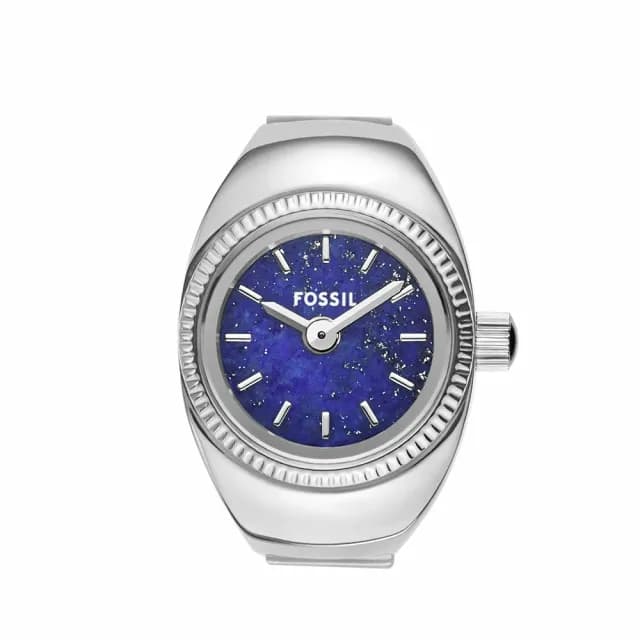 【FOSSIL】Watch Ring 青金石手錶戒指 戒指錶-銀 禮物 送禮 推薦(ES5347)
