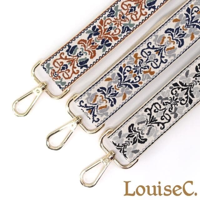 【LouiseC.】母親節禮物 Tree House 復古歐風花葉圖紋織帶/包包肩背帶-3色窄版(JUI0012)