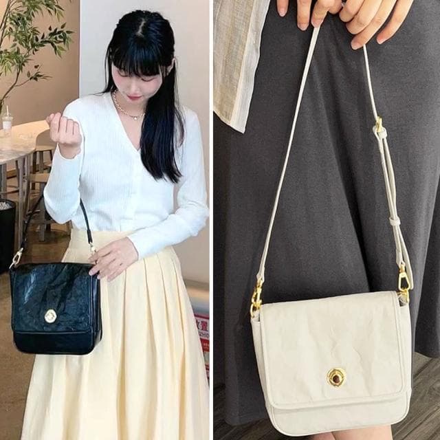 【LEESA】皺紋包\腋下包\單肩包\斜背包\真皮包包\復古包包\牛皮包包\禮物\包包\復古托特包\肩背真皮包