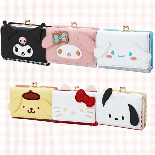 【SANRIO 三麗鷗】酷洛米錢包短夾美樂蒂帕恰狗皮夾票卡零錢包(孫女女兒女友生日禮物正版授權)