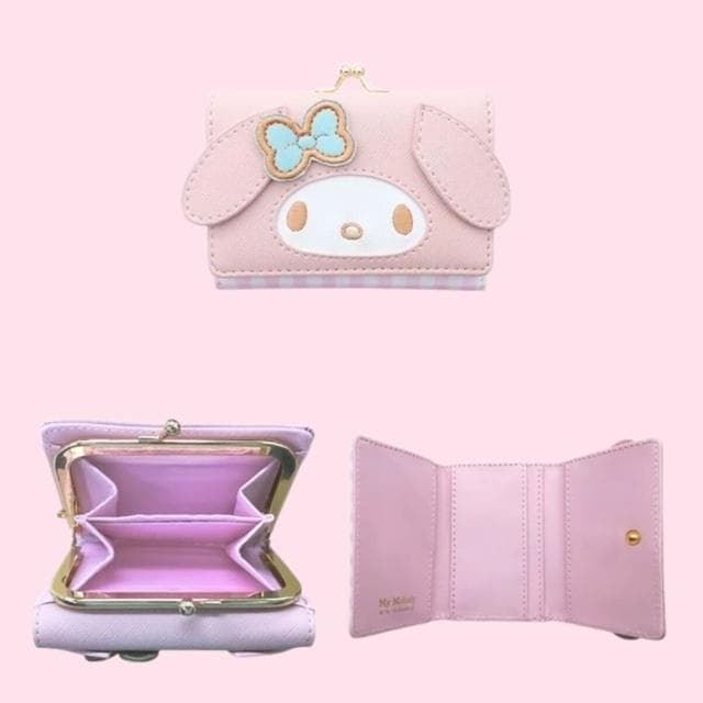 【SANRIO 三麗鷗】母親節禮物 酷洛米錢包短夾美樂蒂帕恰狗皮夾票卡零錢包(孫女女兒女友生日禮物正版授權)