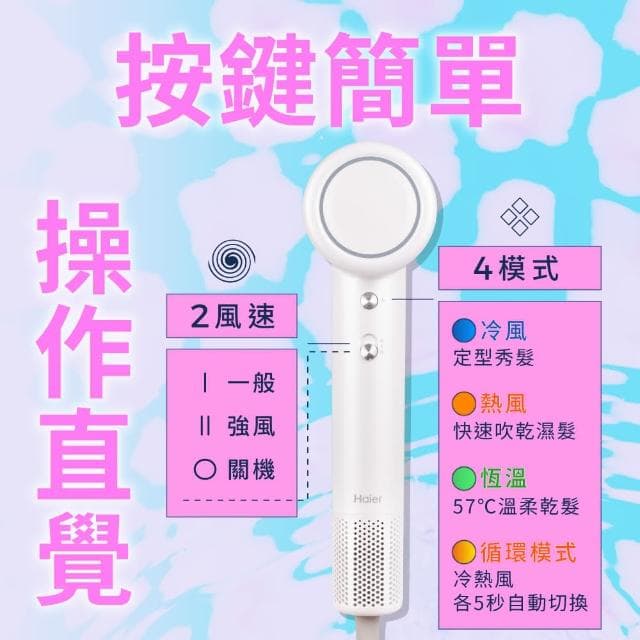 【Haier 海爾】養護負離子吹風機C3