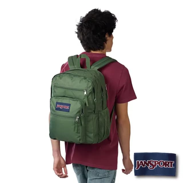 【JANSPORT】情人節禮物 BIG STUDENT 校園系列後背包(軍綠色)