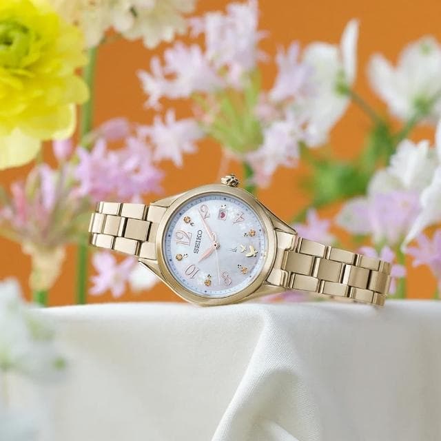 【SEIKO 精工】Lukia系列 30週年限量 花藝聯名 電波 太陽能腕錶 母親節 禮物 推薦(SSQW094J/1B32-0BM0K)