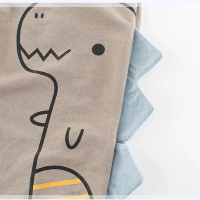 【橘魔法】恐龍角冰絲棉麻透氣防蚊褲(長褲 鬆緊褲頭 褲子 薄長褲 防曬 男童 兒童 童裝)