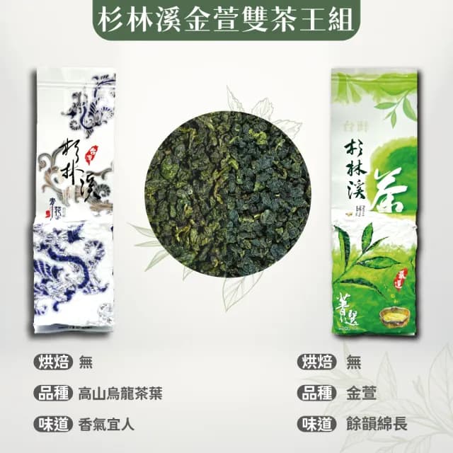 【茶曉得】杉林溪金萱烏龍雙茶王組合(150gx8包-共2斤 春茶)