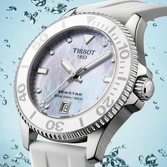 【TISSOT 天梭】Seastar 1000 海洋之星潛水對錶 情侶手錶 送禮 禮物 推薦(T1208073305100+T1202101711600)