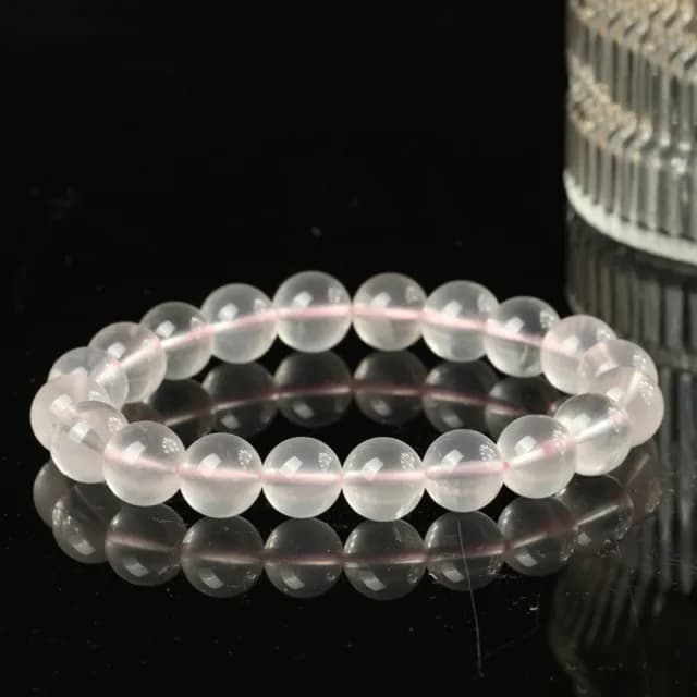 【米蘭精品】情人節禮物 粉水晶手鍊手繩男女手珠平安擋煞防小人轉運淨化招財開運(6/8/10mm芙蓉晶6款74ki14)