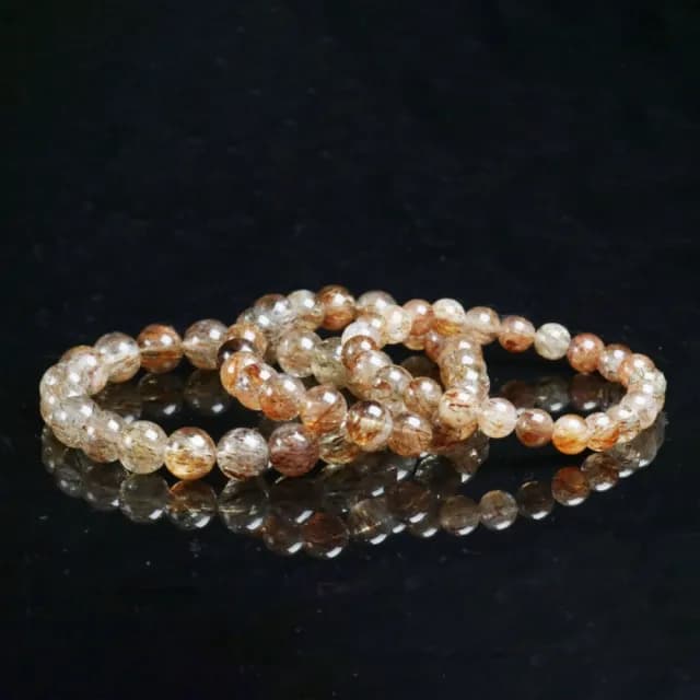 【米蘭精品】現貨+預購 黑金超七手鍊手繩男女手珠平安擋煞防小人轉運淨化招財開運(6/8mm共生雲母2款74ki37)