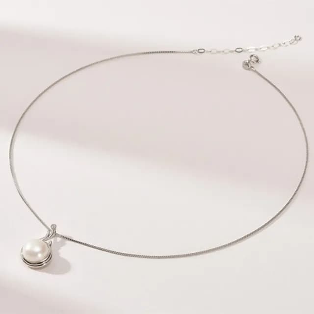 【Penny珮妮】淡水珍珠S925銀項鍊(母親節禮物 送女友 交換禮物  生日禮 情人節 尾牙 新年 結婚)