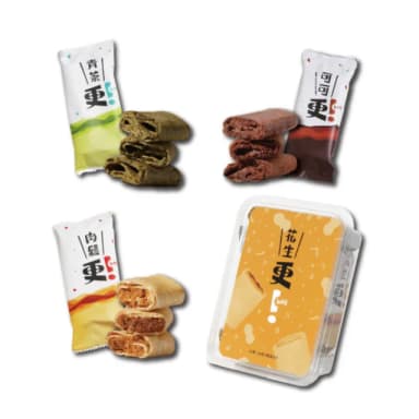 【發現茶】更可麗捲3盒組 年節/送禮/伴手禮(花生/肉鬆/可可6入/盒、黑糖/青茶7入/盒 口味任選 蛋捲)