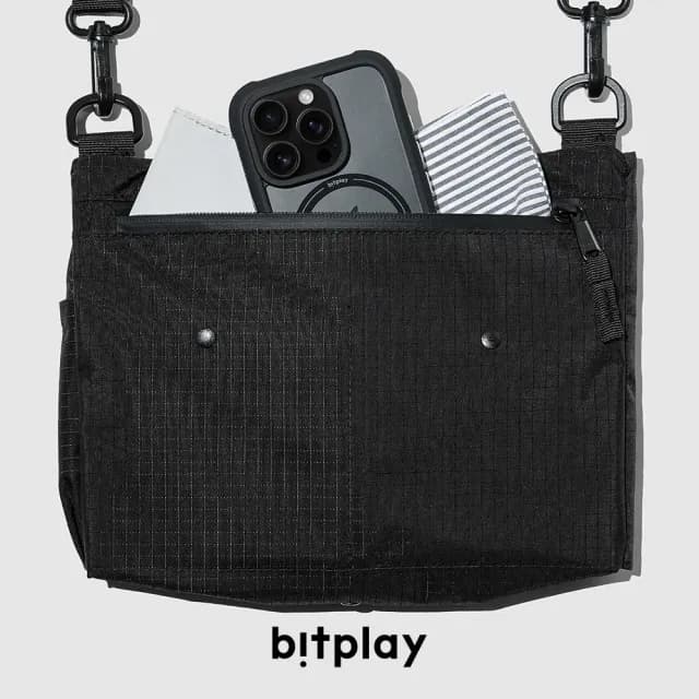 【bitplay】618 2L 跨境旅行小包-黑色(隨身/出國/逛街/護照/手機/水壺/錢包/自由行/登機)