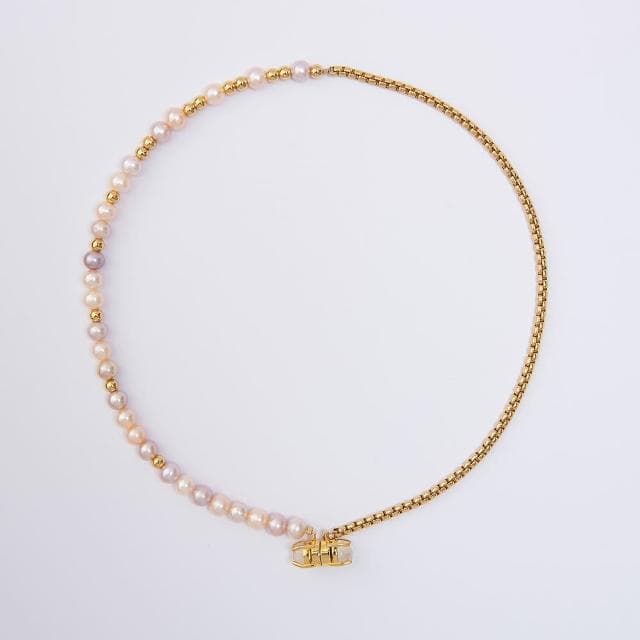 【Olivia Yao Jewellery】粉珍珠 磁吸雙層手鍊/短鍊/項鍊(Relationship Collection)