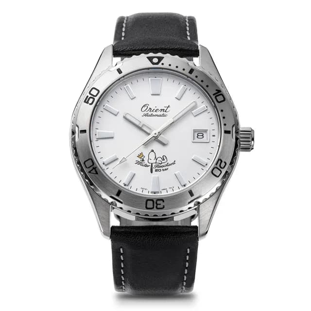 【ORIENT 東方錶】x PEANUTS 75周年聯名 史努比經典睡姿機械錶-39.9mm 父親節禮物(RA-AC0Q08S)
