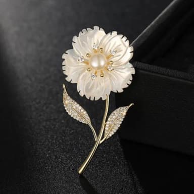 【Penny珮妮】海水貝殼葉子花朵胸針別針(母親節 送女友 交換禮物  生日禮 情人節 尾牙 新年 結婚)