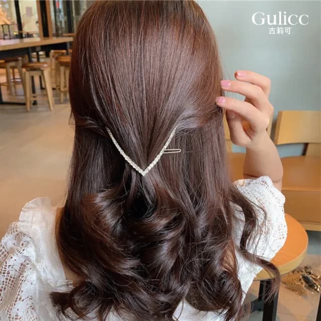 【Gulicc】髮夾 V字邊夾 亂髮收服(雙11 聖誕節 生日 髮飾 頭飾 鯊魚夾 抓夾 禮物)