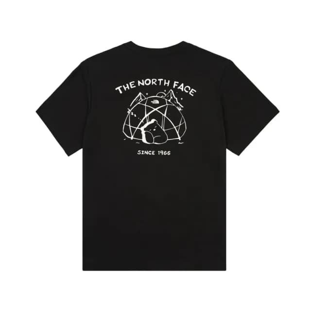 【The North Face】TNF 休閒 印花短袖T恤 U REG CAMP BEAR SS TEE GRAPHIC - AP 男 女 黑(NF0A8EYNJK3)