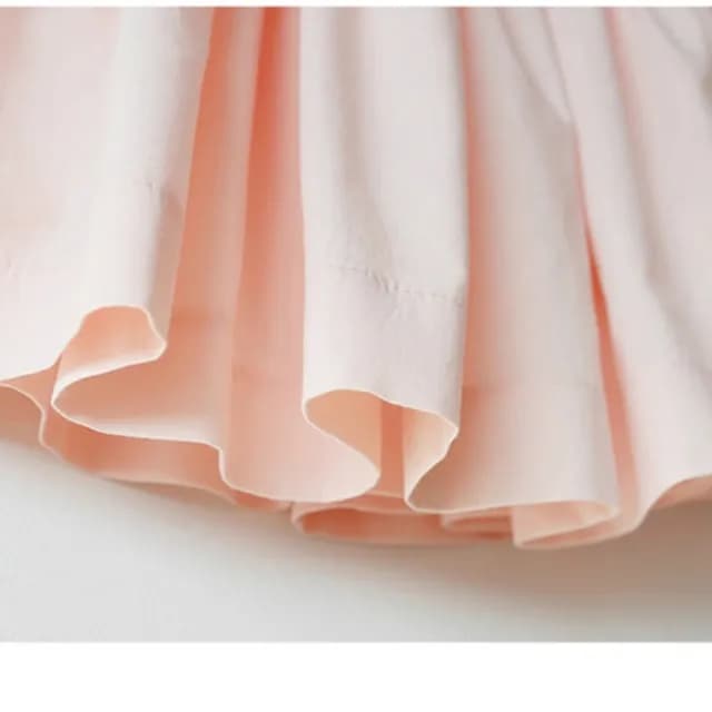 【橘魔法】小清新流蘇蝴蝶結吊帶連身洋裝(春夏 短袖 無袖 背心洋裝 女童 童裝 兒童)