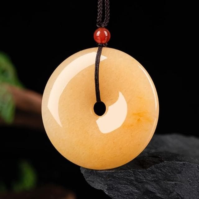 【Penny珮妮】金絲玉大平安扣吊墜項鍊毛衣鍊(母親節 父親節 送男友 交換禮物 生日 情人節 尾牙 新年)
