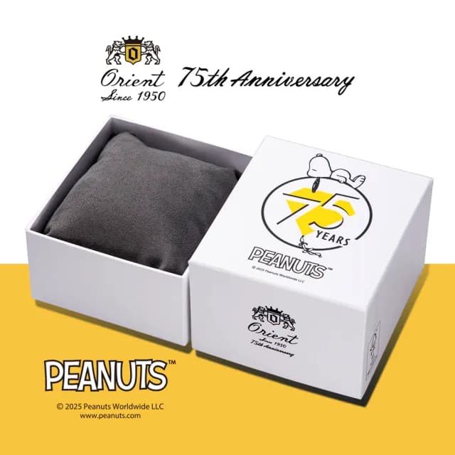 【ORIENT 東方錶】75週年 Peanuts 史努比聯名 限量 機械腕錶 父親節 禮物 送禮 推薦(RA-AC0Q08S)