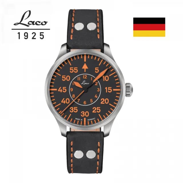 【Laco 朗坤】862130 BASIC Palermo 39 飛行員腕錶(飛行錶 男錶)