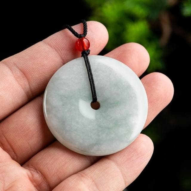 【Penny珮妮】緬甸A貨翡翠大平安扣吊墜項鍊(母親節 送女友 父親節 交換禮物 生日 情人節 尾牙 新年)