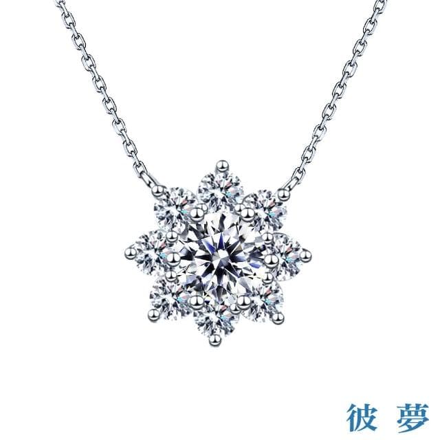 【彼夢】IGI 1克拉 D/IF 3EX NONE PT950鉑金 盤鑽套鍊(完美無瑕頂級切割培育鑽石)