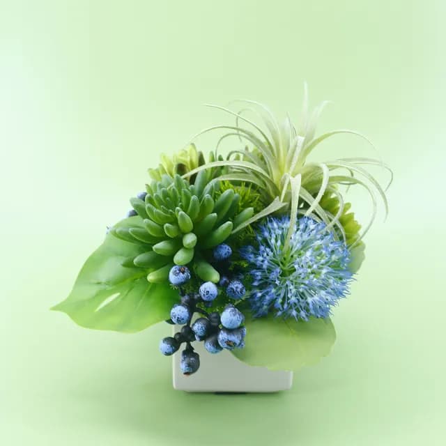 【HUGO DECO 榆果傢飾】空氣鳳梨多肉香氛植栽(擬真植物/人造盆栽/綠化/佈置/禮物)