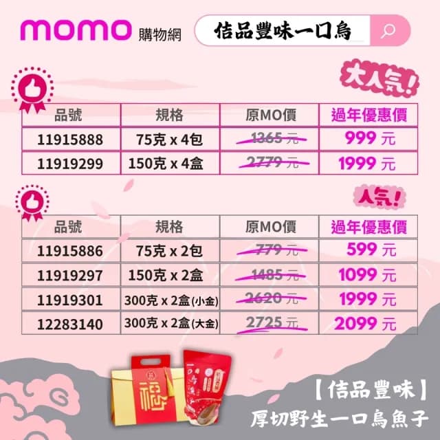 【佶品豐味】厚切野生一口烏魚子75克x4包組(年菜春節伴手禮推薦｜過年送禮必備｜一口吃)