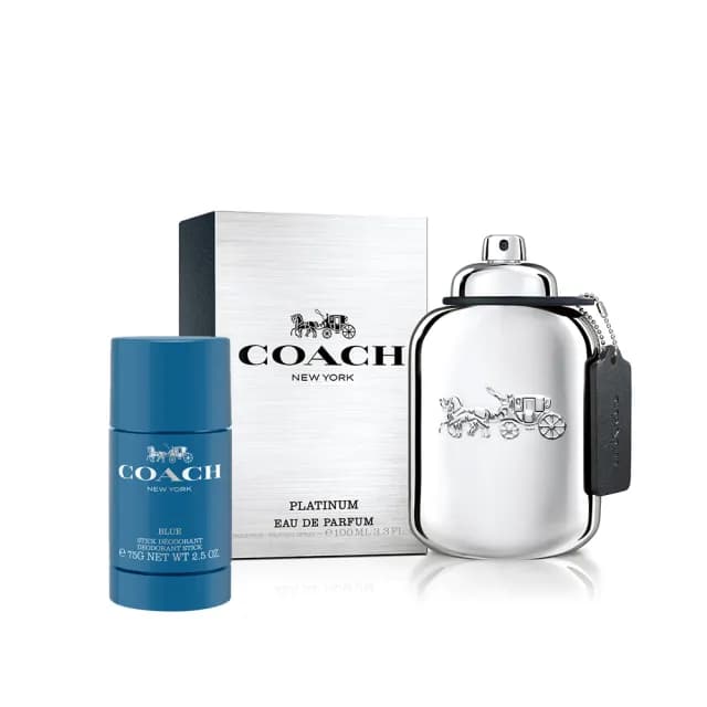 【COACH】紐約白金男性淡香精100ml(贈隨機體香膏75g.專櫃公司貨)