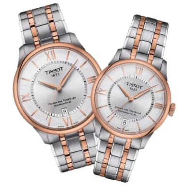 【TISSOT 天梭 官方授權】簡約機械對錶 畢業禮物 送禮 推薦(T1398072203800 / T1392072203800)