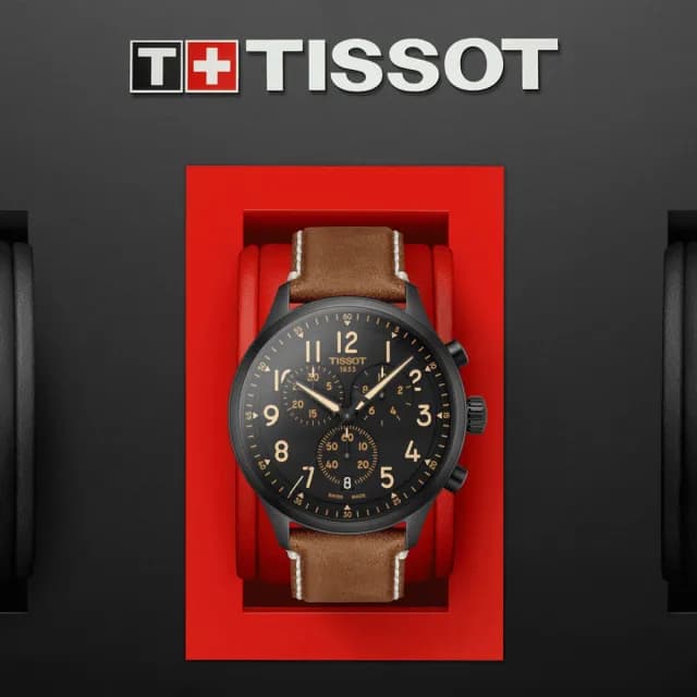 【TISSOT 天梭 官方授權】CHRONO XL 韻馳系列 三眼計時腕錶 雙11 特惠 推薦(T1166173605203)