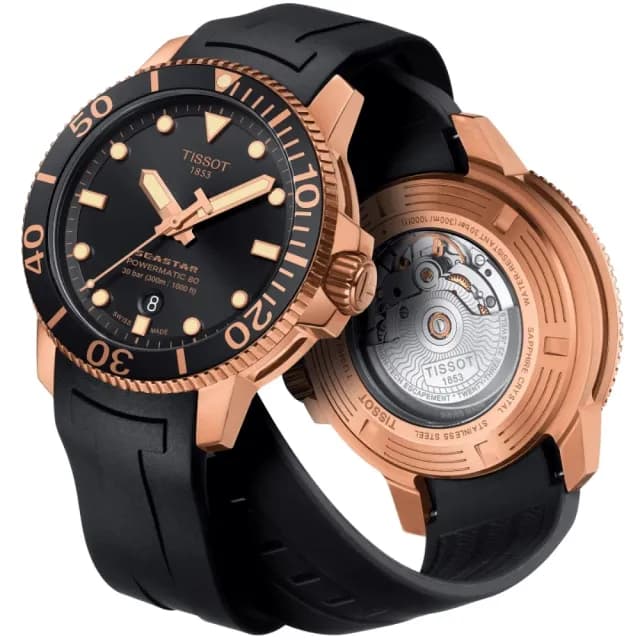 【TISSOT 天梭 官方授權】SEASTAR1000海星系列 潛水機械腕錶 父親節 禮物 送禮 推薦(T1204073705101)