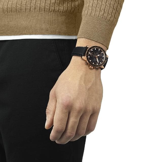 【TISSOT 天梭 官方授權】SUPERSPORT CHRONO 三眼計時腕錶 母親節 禮物 推薦(T1256173605100)