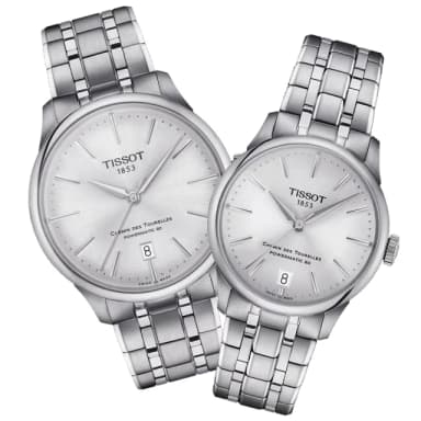 【TISSOT 天梭 官方授權】簡約機械對錶 畢業禮物 送禮 推薦(T1398071103100 / T1392071103100)