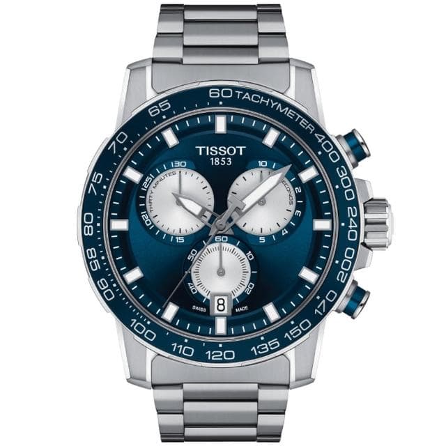 【TISSOT 天梭 官方授權】SUPERSPORT CHRONO 三眼計時腕錶 母親節 禮物 推薦(T1256171104100)