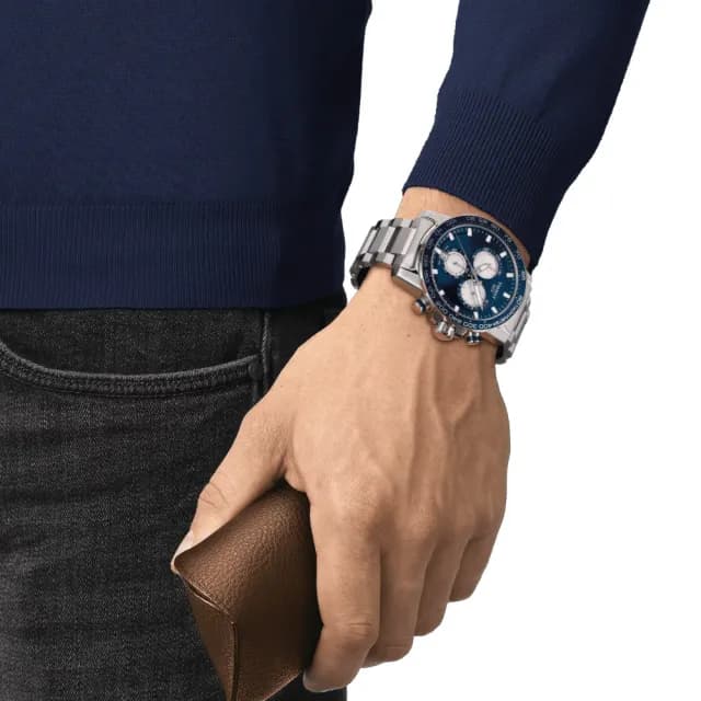 【TISSOT 天梭 官方授權】SUPERSPORT CHRONO 三眼計時腕錶 畢業禮物 送禮 推薦(T1256171104100)