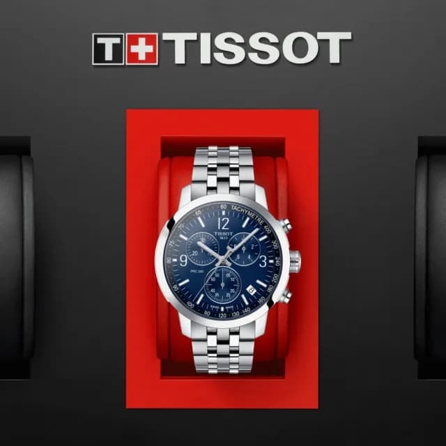 【TISSOT 天梭 官方授權】PRC200 CHRONOGRAPH 三眼計時腕錶 畢業禮物 送禮 推薦(T1144171104700)
