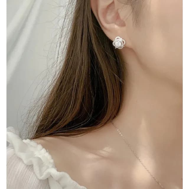【MoonDy】情人節禮物 新娘耳環 925耳環 鑽石耳環 耳針 日系耳環 韓國耳環 寶石耳環 女生耳環 925 純銀耳環