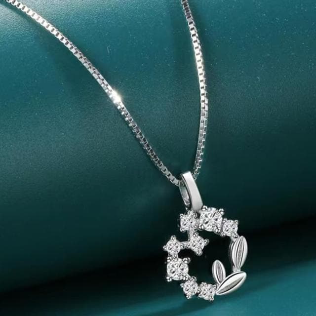 【MoonDy】純銀項鍊 純銀飾品 花環項鍊 鎖骨鏈 法式項鍊 短項鍊 造型項鍊 閨蜜項鍊 女朋友生日禮物 送禮