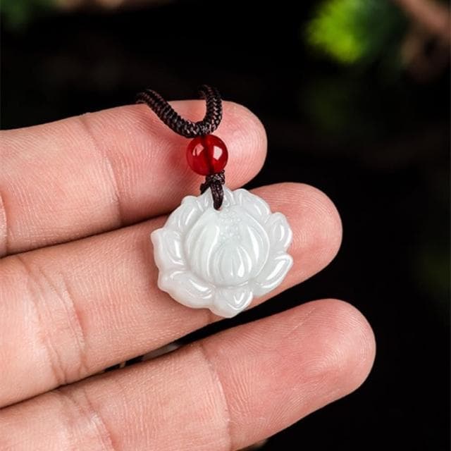 【Penny珮妮】緬甸A貨翡翠糯種蓮花吊墜項鍊毛衣鍊(母親節 生日禮物 交換禮物 送女友 尾牙 新年 結婚)