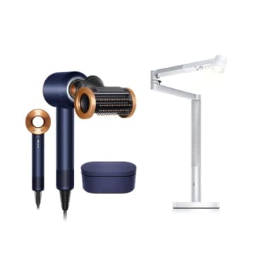 【dyson 戴森】HD15吹風機(普魯士藍禮盒版)+SolarCycle Morph 桌燈 檯燈(白色)(超值組)