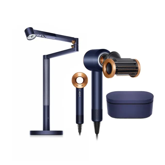 【dyson 戴森】HD15 吹風機(普魯士藍禮盒版) + 桌燈 檯燈(普魯士藍色)(超值組)