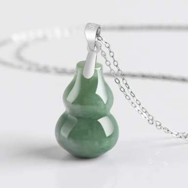 【MoonDy】項鍊 飾品 玉項鍊 翡翠項鍊 避邪項鍊 葫蘆吊墜 開運項鍊 純銀項鍊 玉石項鍊 銀項鍊 招財