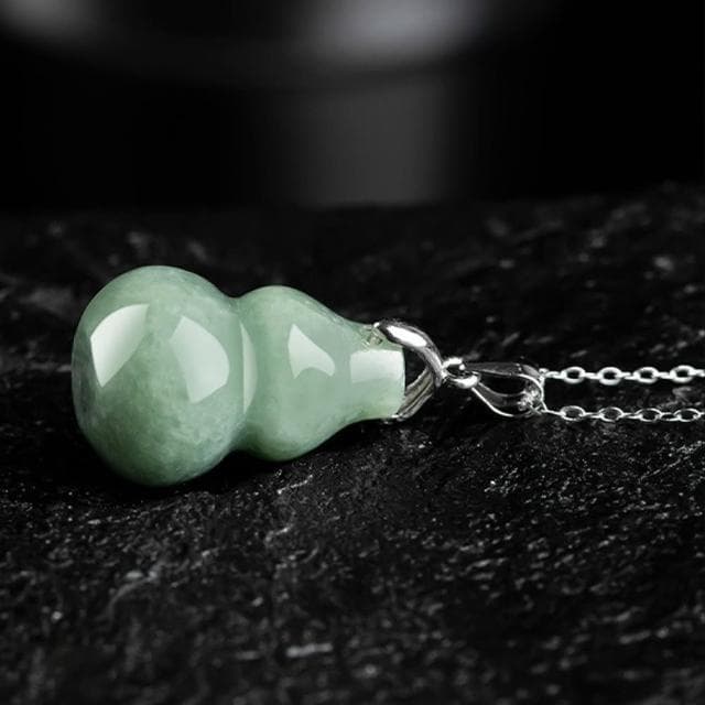 【MoonDy】項鍊 飾品 玉項鍊 翡翠項鍊 避邪項鍊 葫蘆吊墜 開運項鍊 純銀項鍊 玉石項鍊 銀項鍊 招財