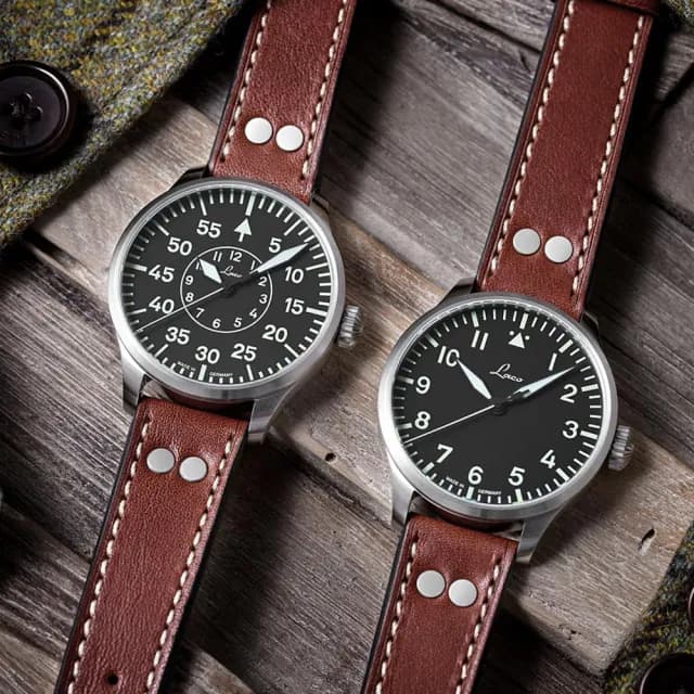 【Laco 朗坤】861990 德國空軍 飛行員手錶 BASIC AACHEN 軍事風格機械錶(機械錶 39mm)