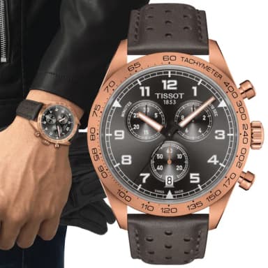 【TISSOT 天梭 官方授權】PRS 516 CHRONOGRAPH 經典賽車計時腕錶 畢業禮物 送禮 推薦(T1316173608200)