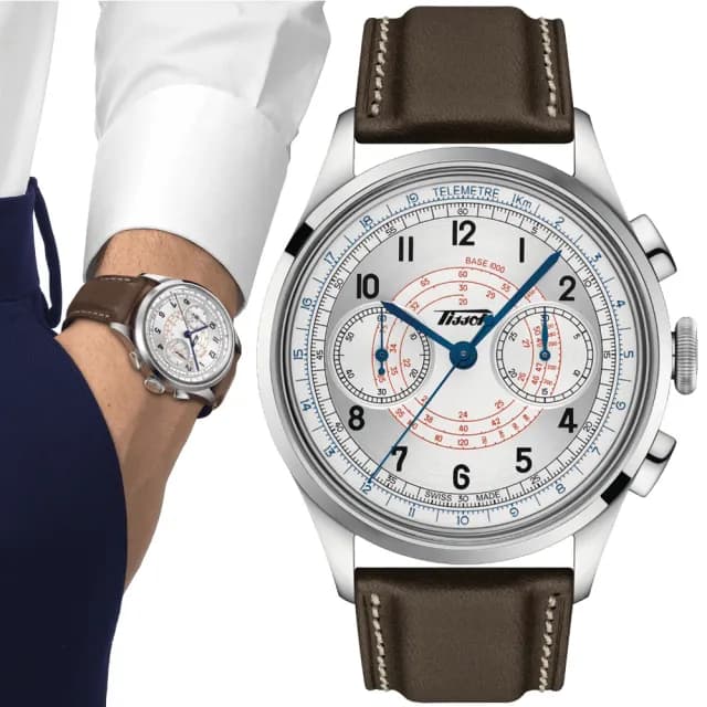 【TISSOT 天梭】TELEMETER 1938 機械計時腕錶 七夕 情人節 禮物 送禮 推薦(T1424621603200)